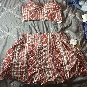 Hippie bra and short set